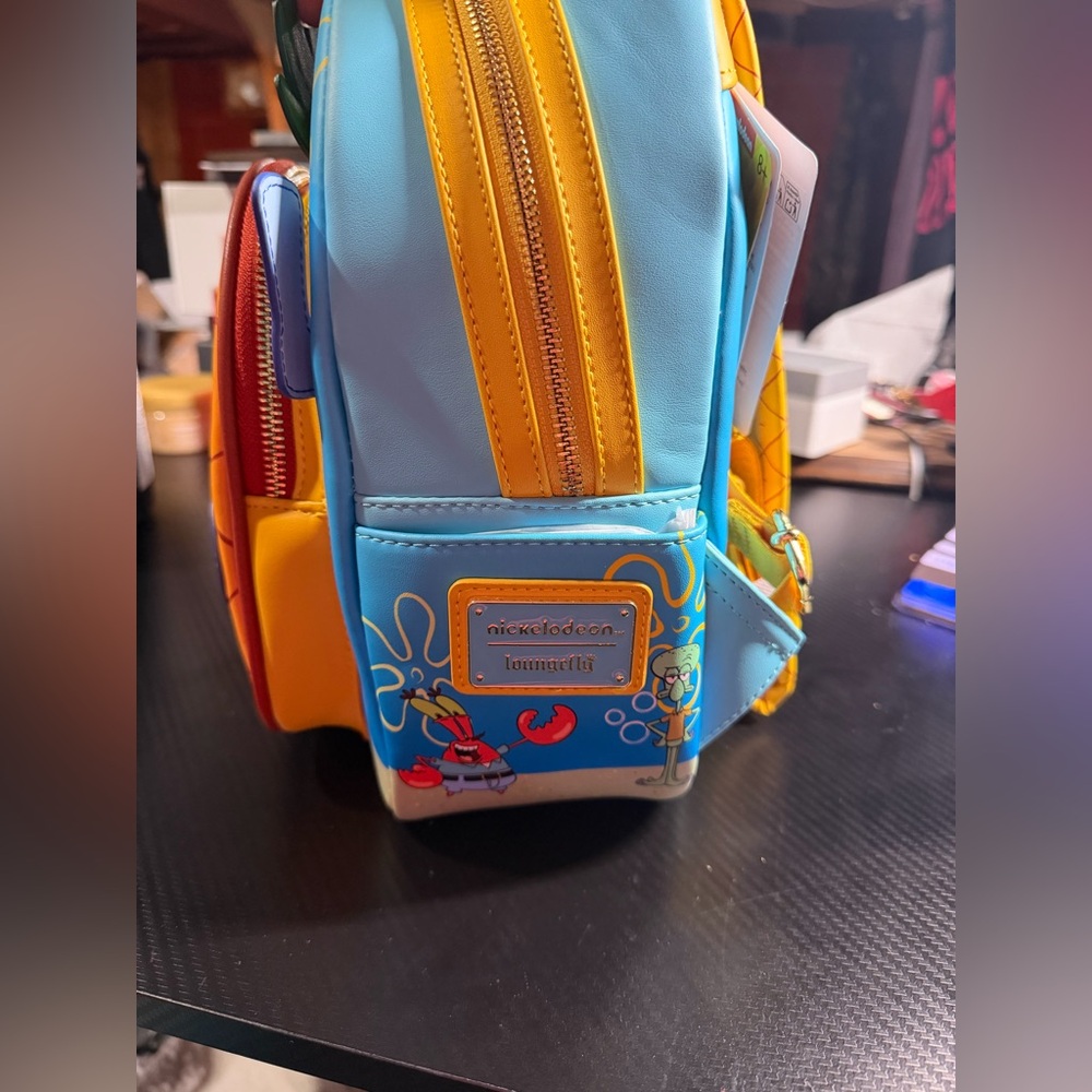 Loungefly Spongebob Pineapple Mini Backpack in Ye… - image 4